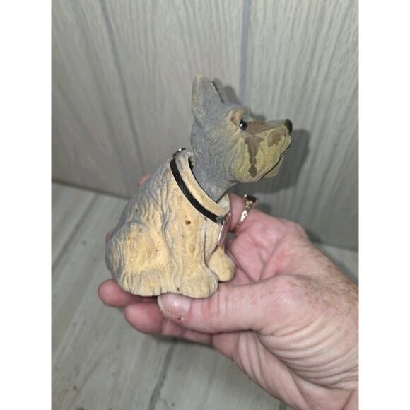 Vtg Schnauzer Nodder Bobble Head Scottie Scotty Dog Puppy Figurine Russ Read - Picture 6 of 7